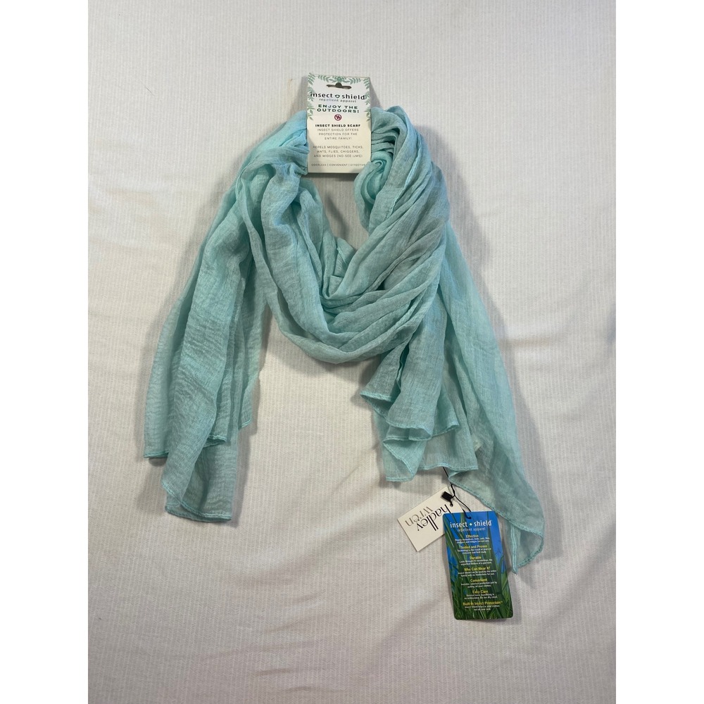Hadley Wren Insect Shield Scarf Aqua Repellent Lightweight Travel Outdoor - Picture 6 of 8
